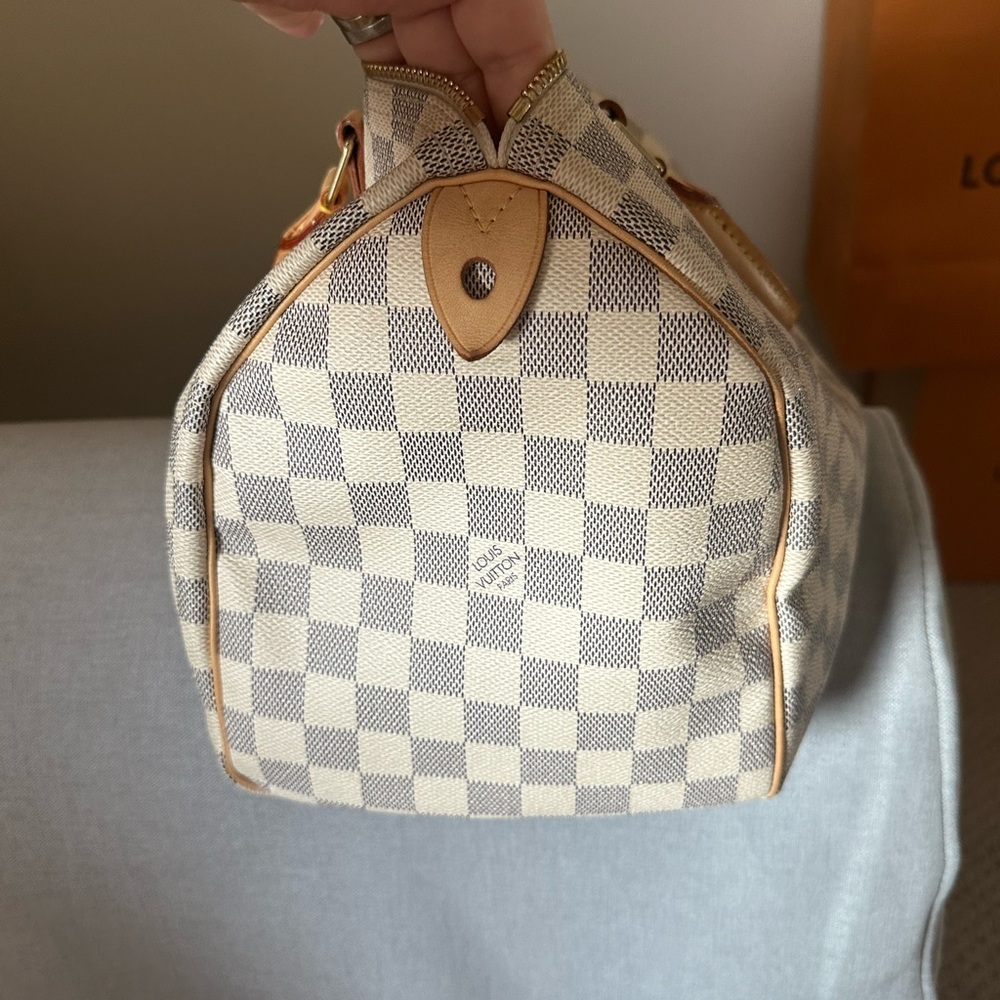 Louis Vuitton Speedy 30 Damier Azur with dusty and COA - Picture 10 of 12